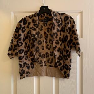 Banana Republic Leopard Print Sweater Bolero, Size Small